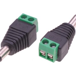 Adattatore Alimentazione Plug DC 2.5x5.5mm Maschio Terminal Block 2 pin TECHLY