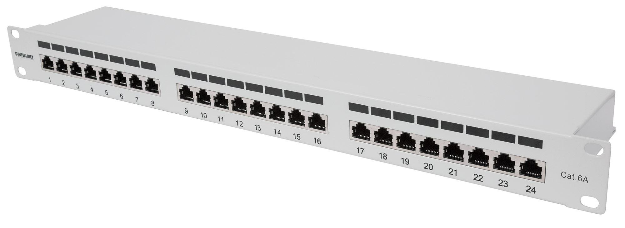 Pannello Patch FTP 24 porte 19'' Cat6a Grigio INTELLINET