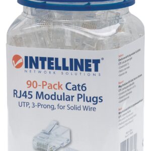 Confezione da 90 Plug Modulari Cat.6 RJ45 UTP INTELLINET