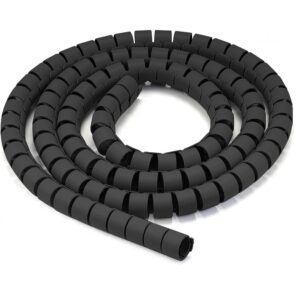 Guaina Raccoglicavi Diametro 25mm a Spirale 20m Nero TECHLY