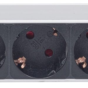 Multipresa Schuko 4 posti da Rack 10'' con Spina Schuko Angolata 1U INTELLINET