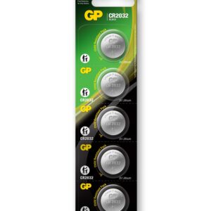 Blister 5 Batterie Litio a Bottone CR2032 GP BATTERIES