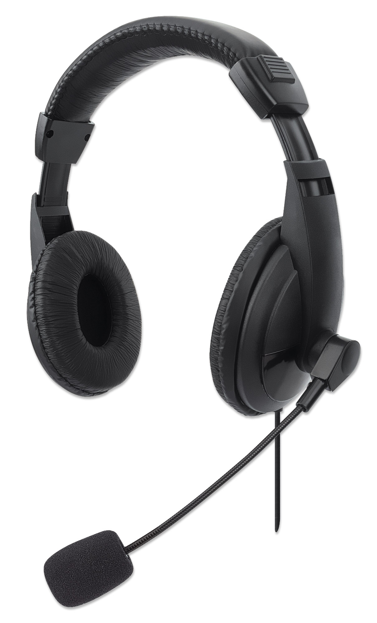 Cuffia Stereo USB con Microfono Flessibile MANHATTAN