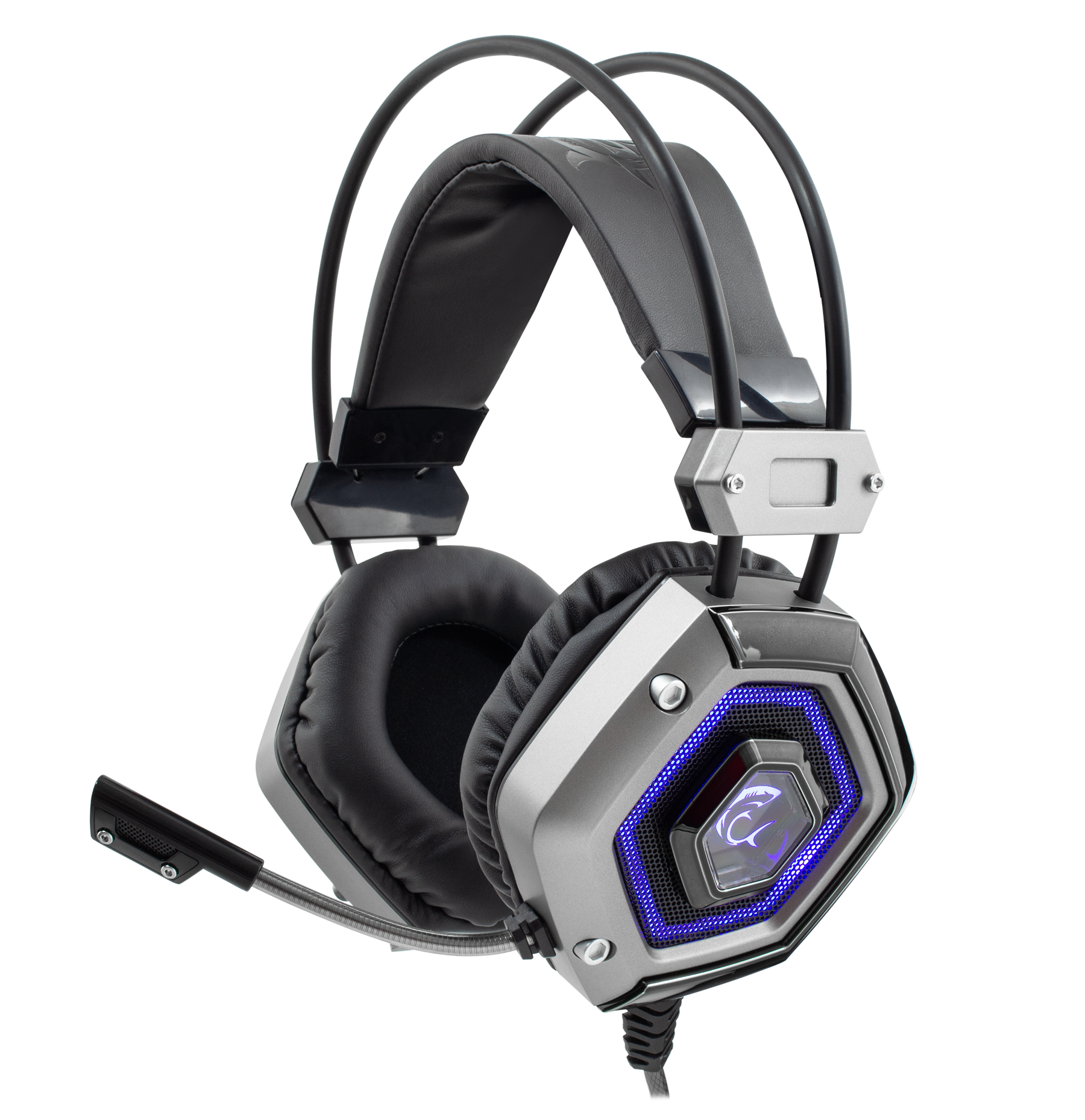 Cuffie Gaming USB con Microfono Silver LION WHITE SHARK