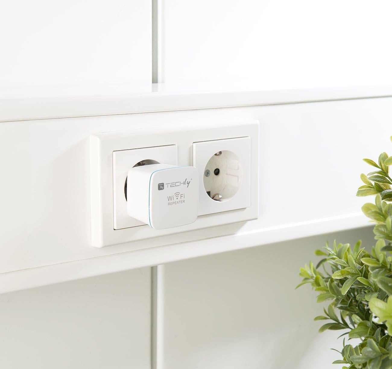 Mini Ripetitore Wireless 300Mbps Amplificatore da Muro Repeater7 TECHLY - immagine 8