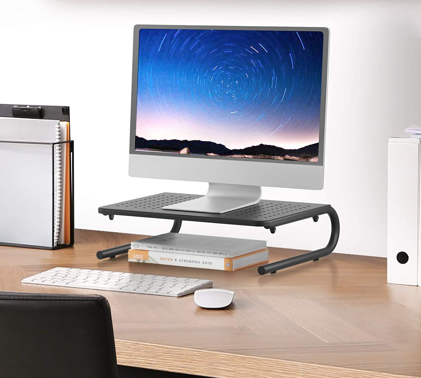 Stand Supporto da Scrivania per Monitor Notebook in Metallo 370mm Nero LOGILINK - immagine 7