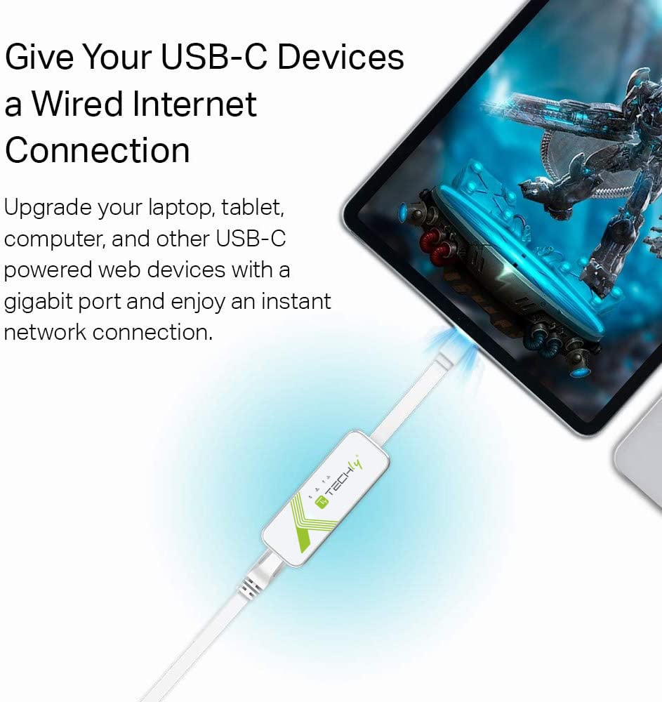 Adattatore Convertitore USB-C™ Ethernet Gigabit RJ45 Lan TECHLY - immagine 7