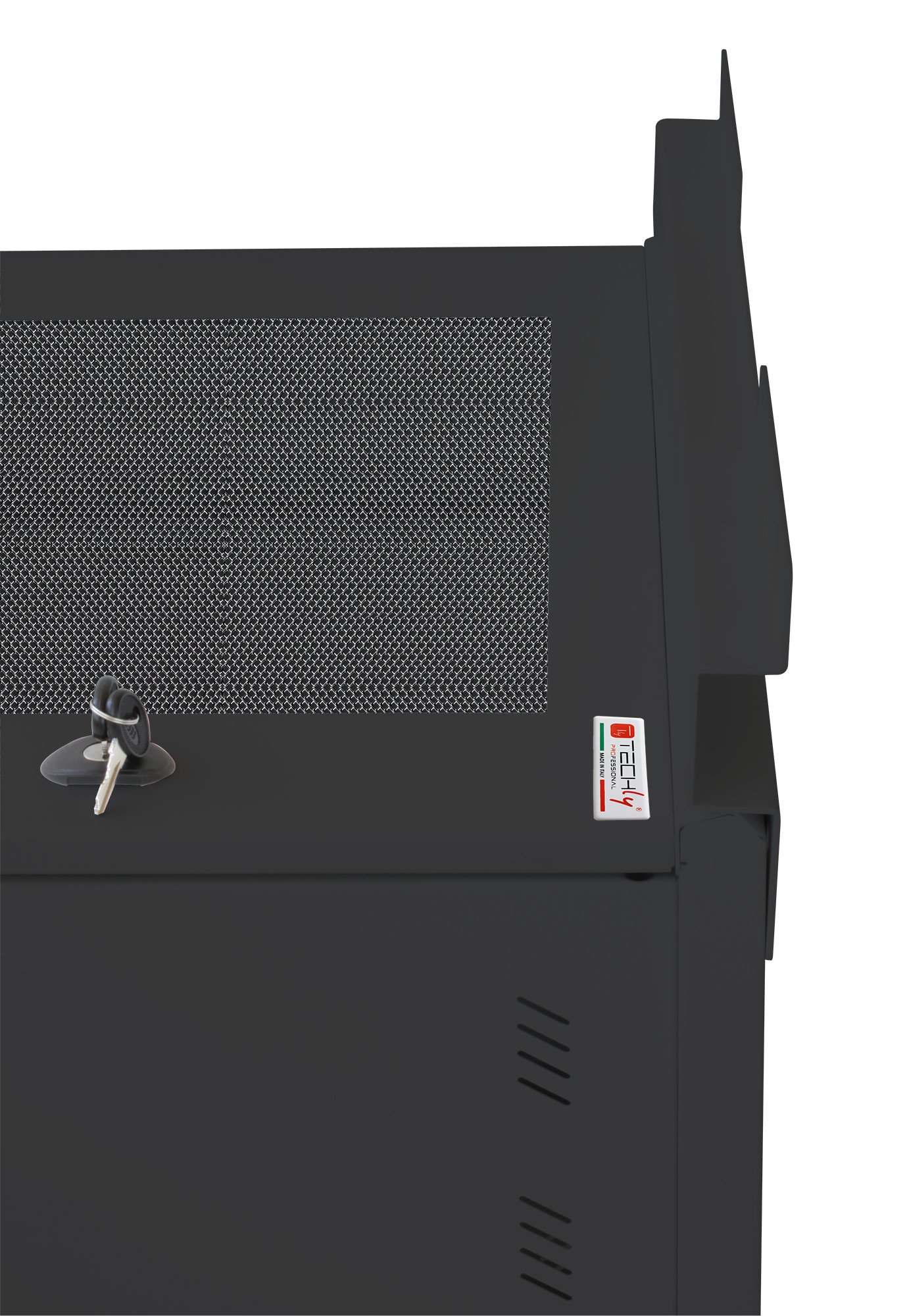 Armadio Rack 19'' ideale per Accumulatori Fotovoltaico 8U P600mm Nero TECHLY PROFESSIONAL - immagine 6