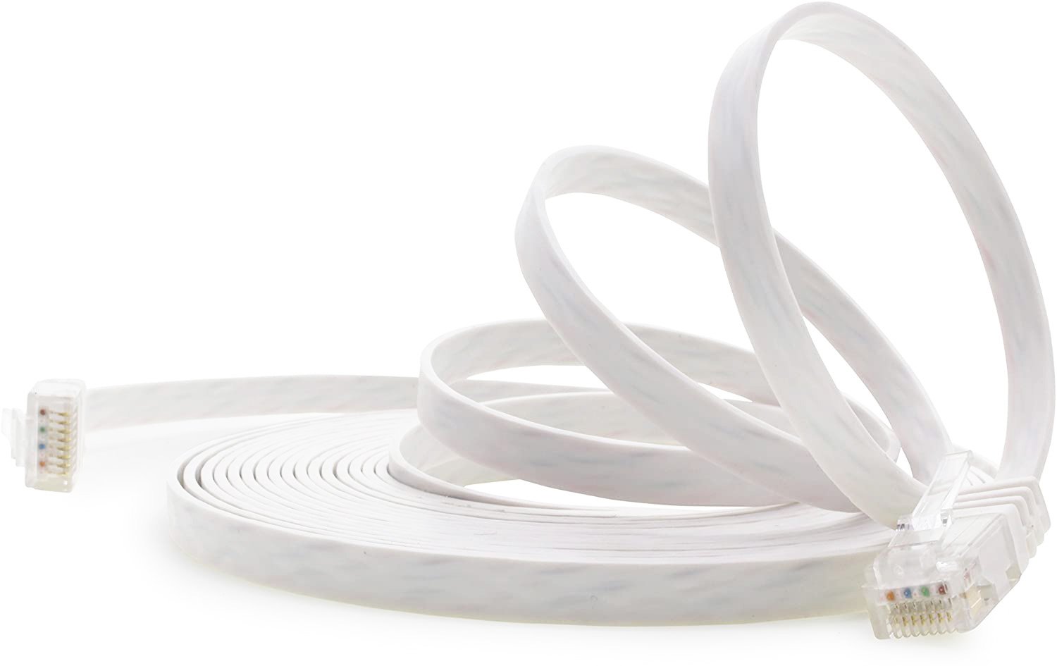 Cavo di Rete Patch Piatto in CCA Cat.5E Bianco UTP 1m TECHLY PROFESSIONAL - immagine 6