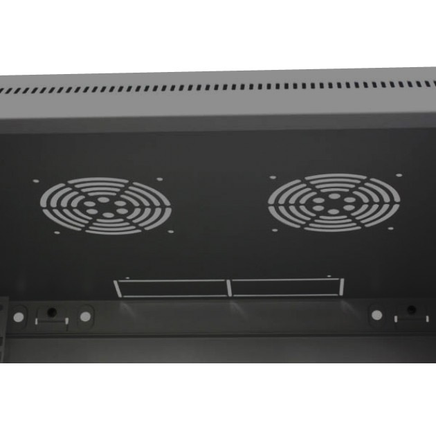 Armadio Rack 19'' a muro 20 unità sezione unica prof. 600mm Nero INTELLINET - immagine 7