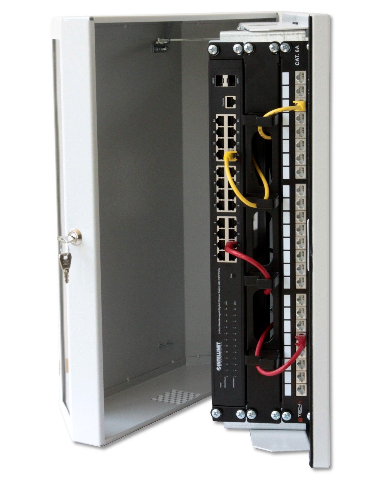 Armadio a muro 19'' Flat 9 Unità Grigio TECHLY PROFESSIONAL - immagine 7