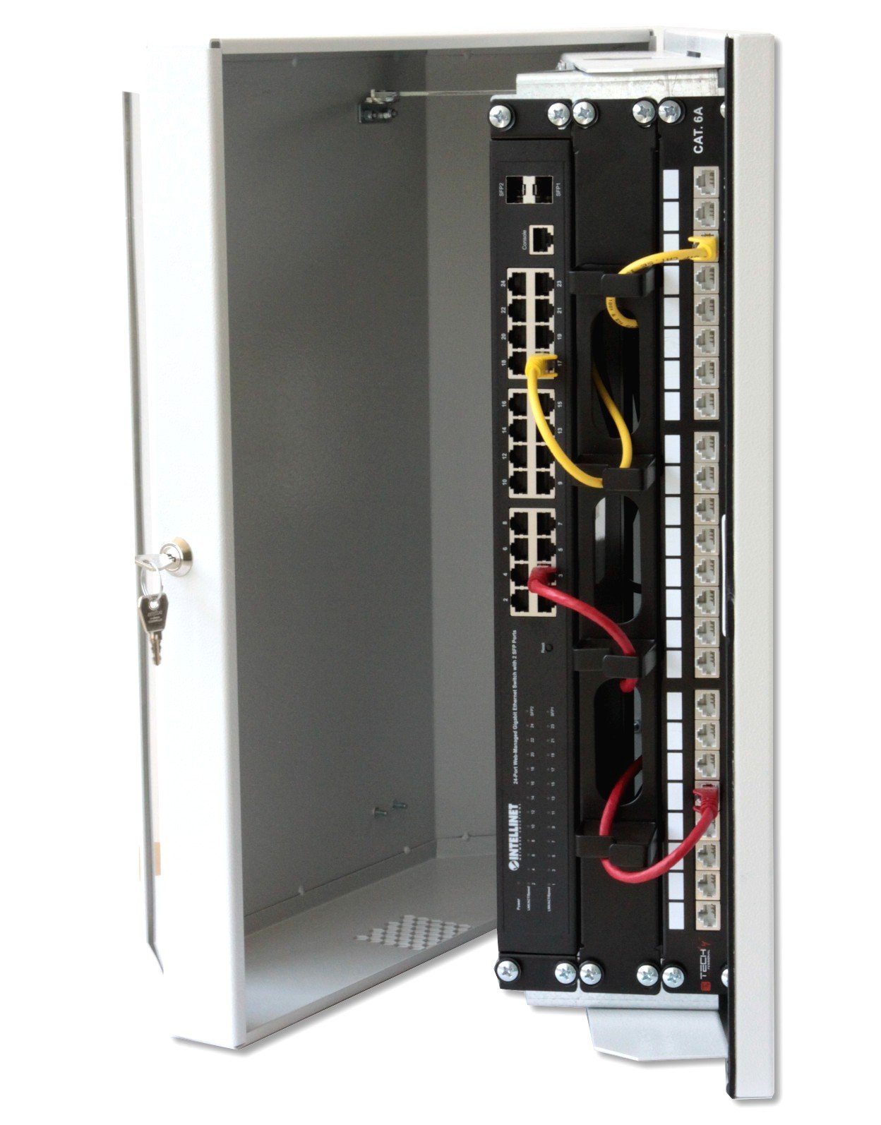 Armadio a muro 19'' Flat 9 Unità Bianco RAL9016 TECHLY PROFESSIONAL - immagine 7