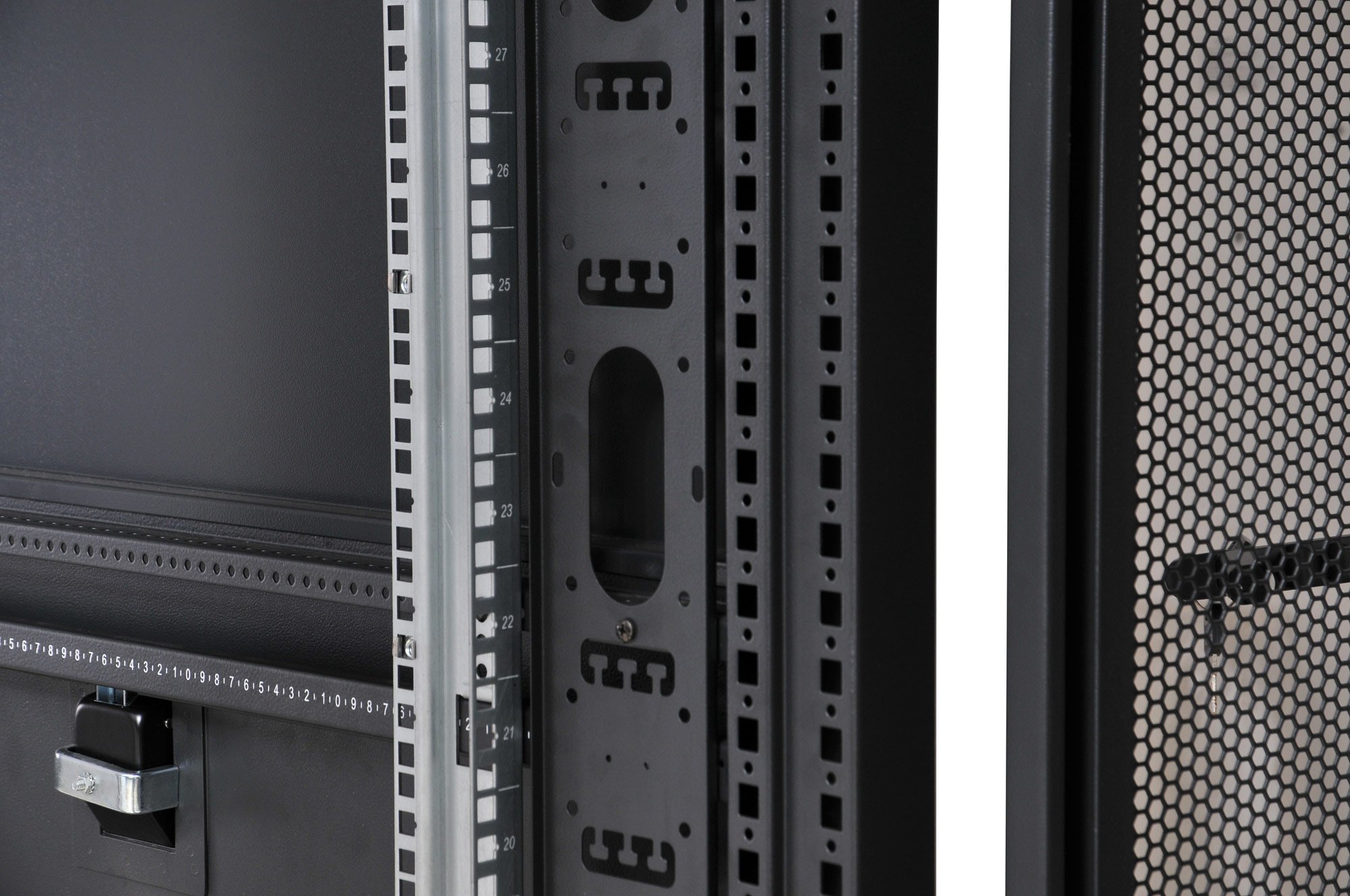 Armadio NetRack 19'' 600x1000 24 Unità Ventilato Nero da Assemblare TECHLY PROFESSIONAL - immagine 7