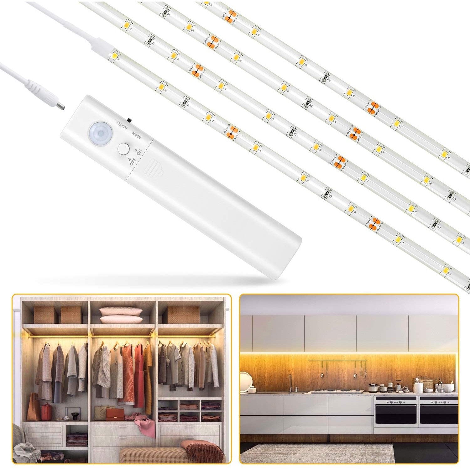 Striscia LED da 1m con Sensore di Movimento per la Camera o la Cucina TECHLY - immagine 7