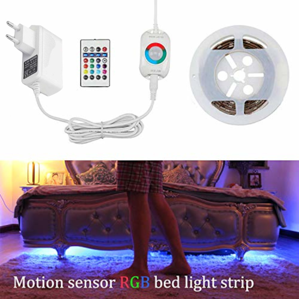 Striscia LED RGB Multicolore con Sensore di Movimento Telecomando 1,5m TECHLY - immagine 7
