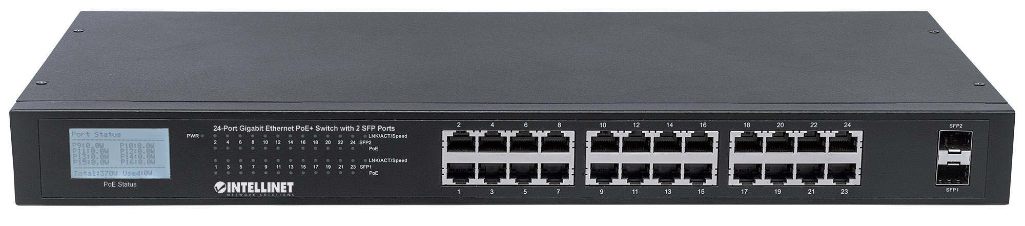 Gigabit Ethernet Switch 24 porte POE+ con 2 porte SFP INTELLINET - immagine 7