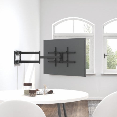 Staffa a Muro Braccio Estensibile fino a 1015 mm per LCD 43-80'' Nero TECHLY - immagine 7