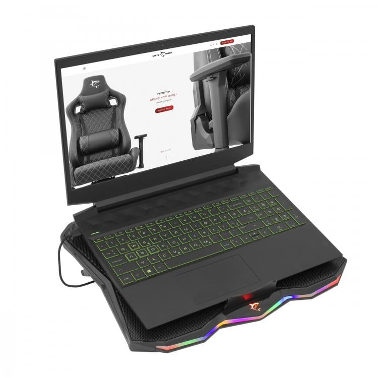 Supporto per Notebook fino a 17.3'' con Ventola per Sistema di Raffreddamento WHITE SHARK - immagine 7