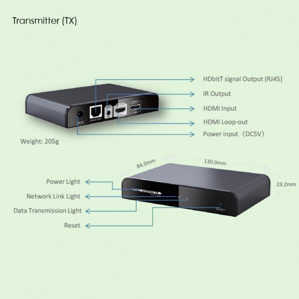 Extender HDMI con IR su Cavo Cat. 5E/6 fino a 120m TECHLY - immagine 7