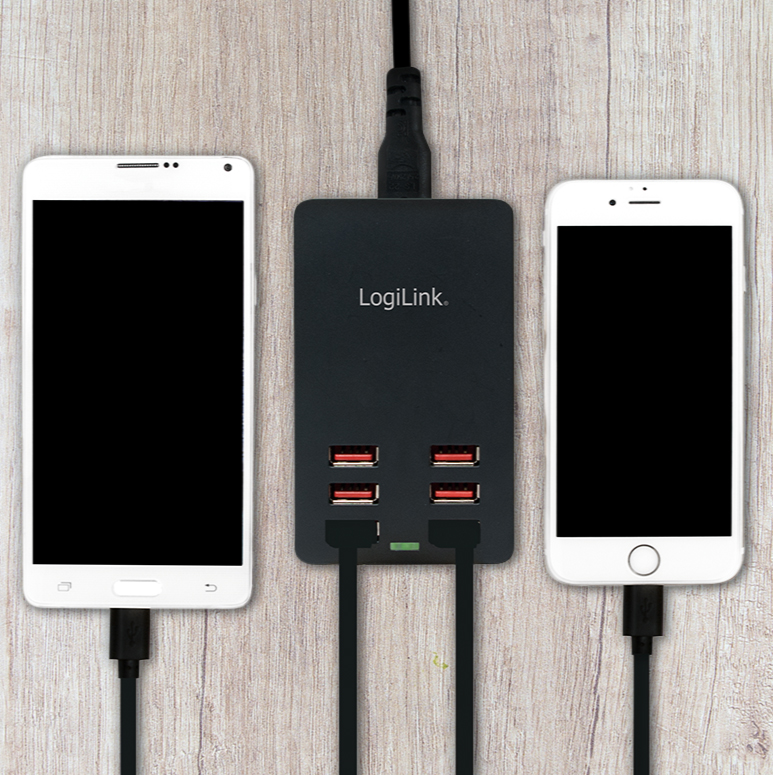 Caricatore da Tavolo a 6 porte USB 32W Nero LOGILINK - immagine 7