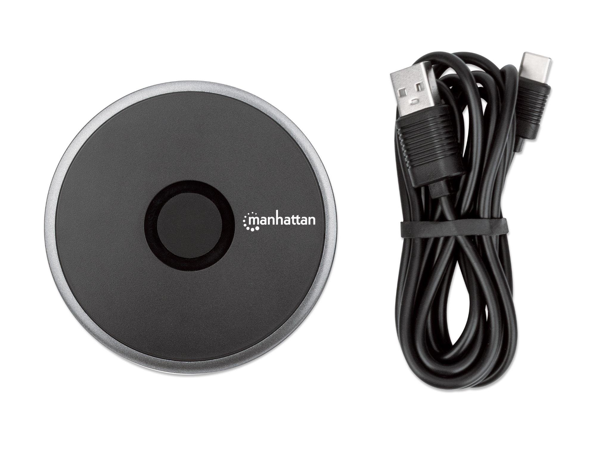Pad di Ricarica Wireless Veloce 10W Nero MANHATTAN - immagine 7