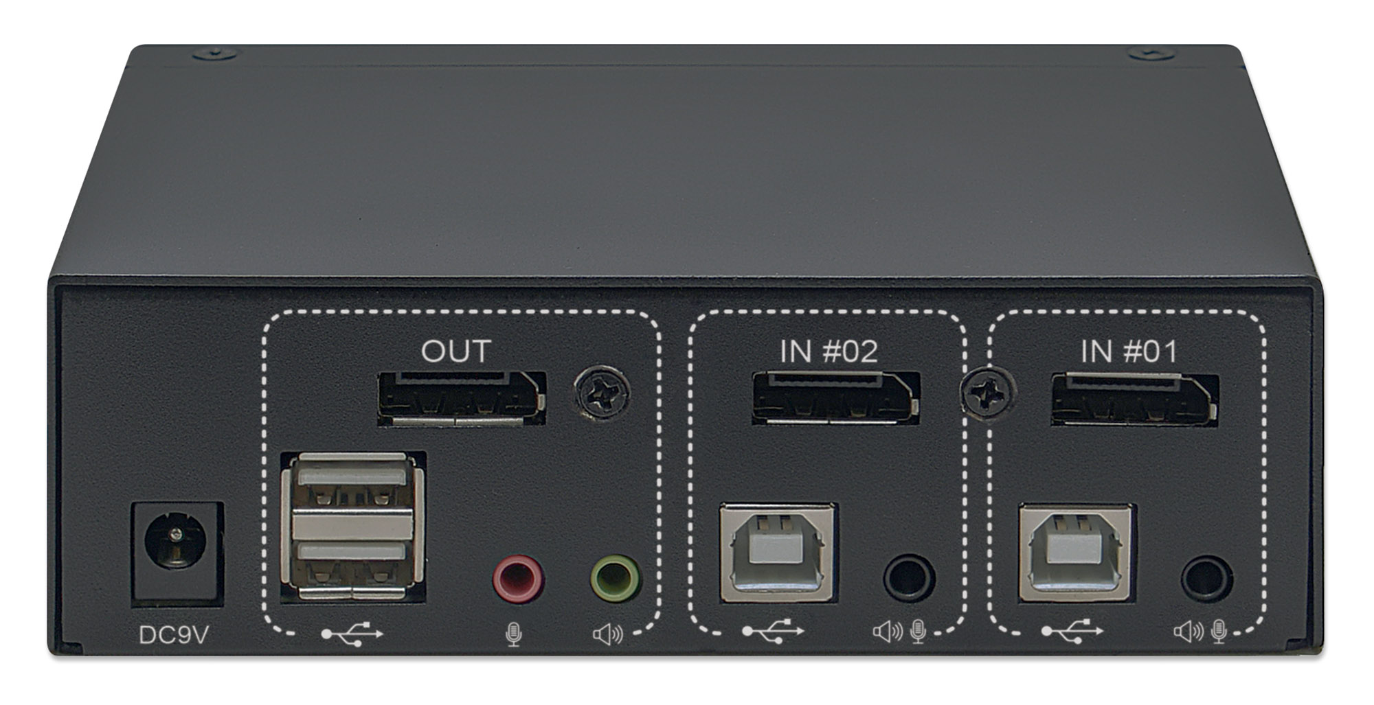 Switch KVM DisplayPort 1.2 a 2 porte 4K con Audio MANHATTAN - immagine 7
