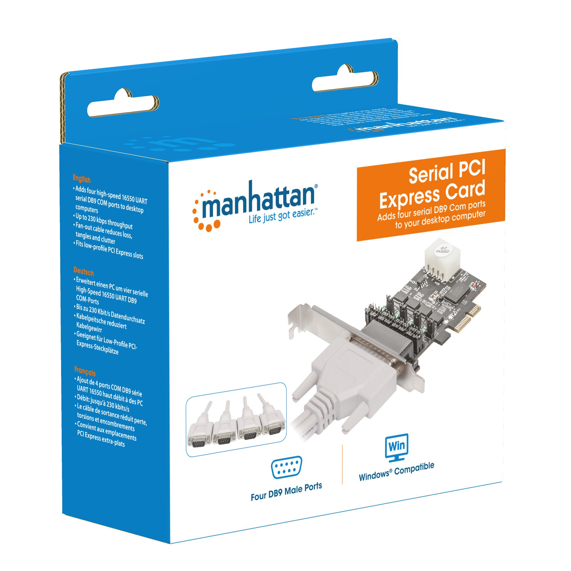 Scheda PCI Express 4 Porte DB9 RS-232 MANHATTAN - immagine 7