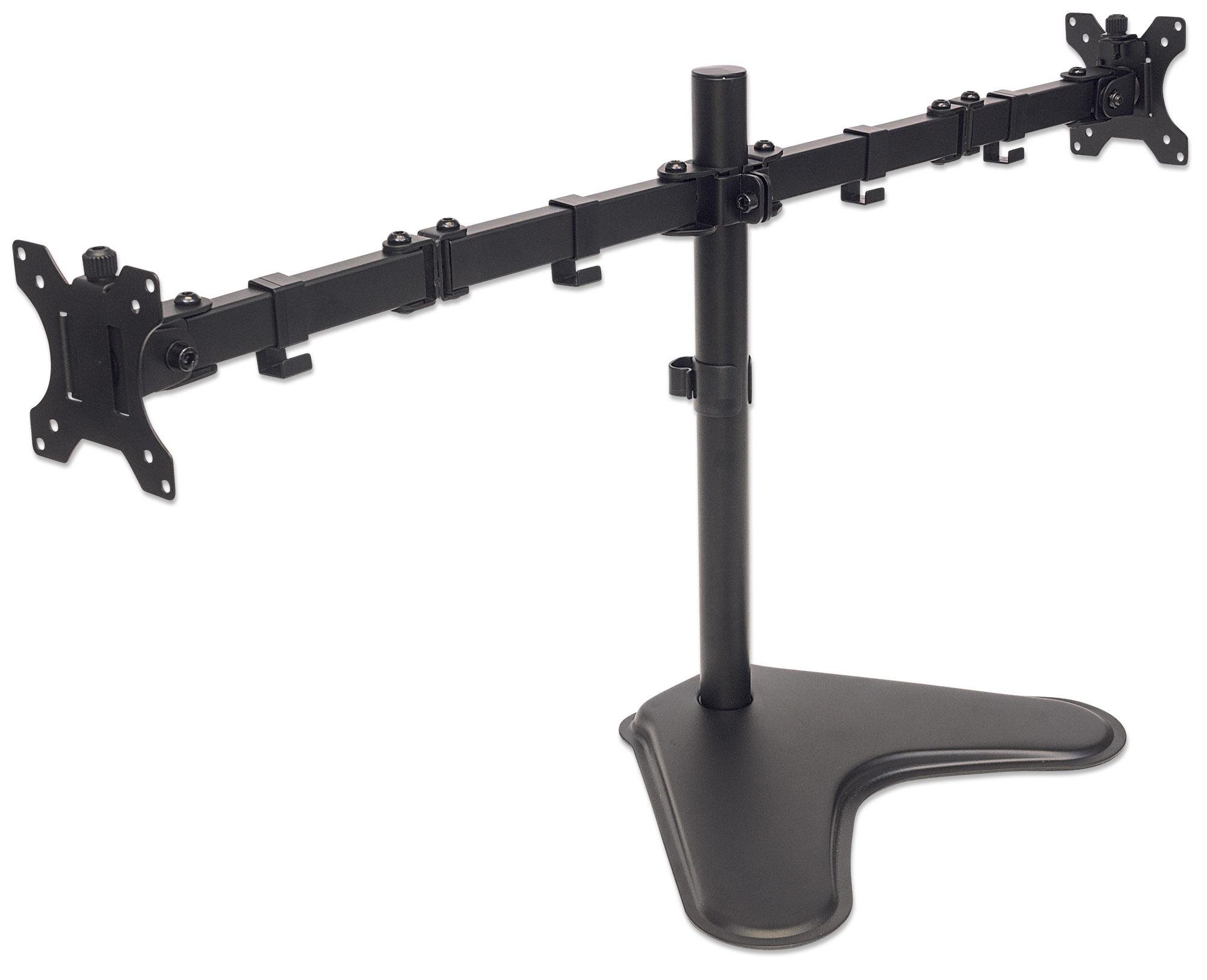 Supporto da Scrivania per 2 Monitor 13-32'' con Base e Doppio Snodo MANHATTAN - immagine 7