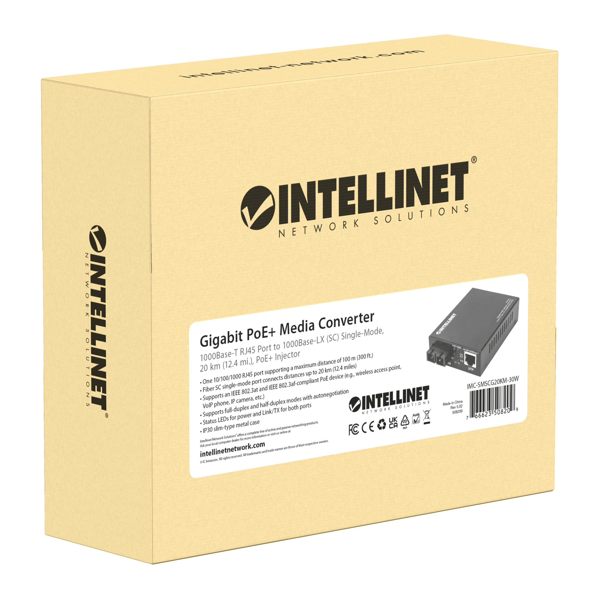 Media Converter Gigabit PoE+ INTELLINET - immagine 7