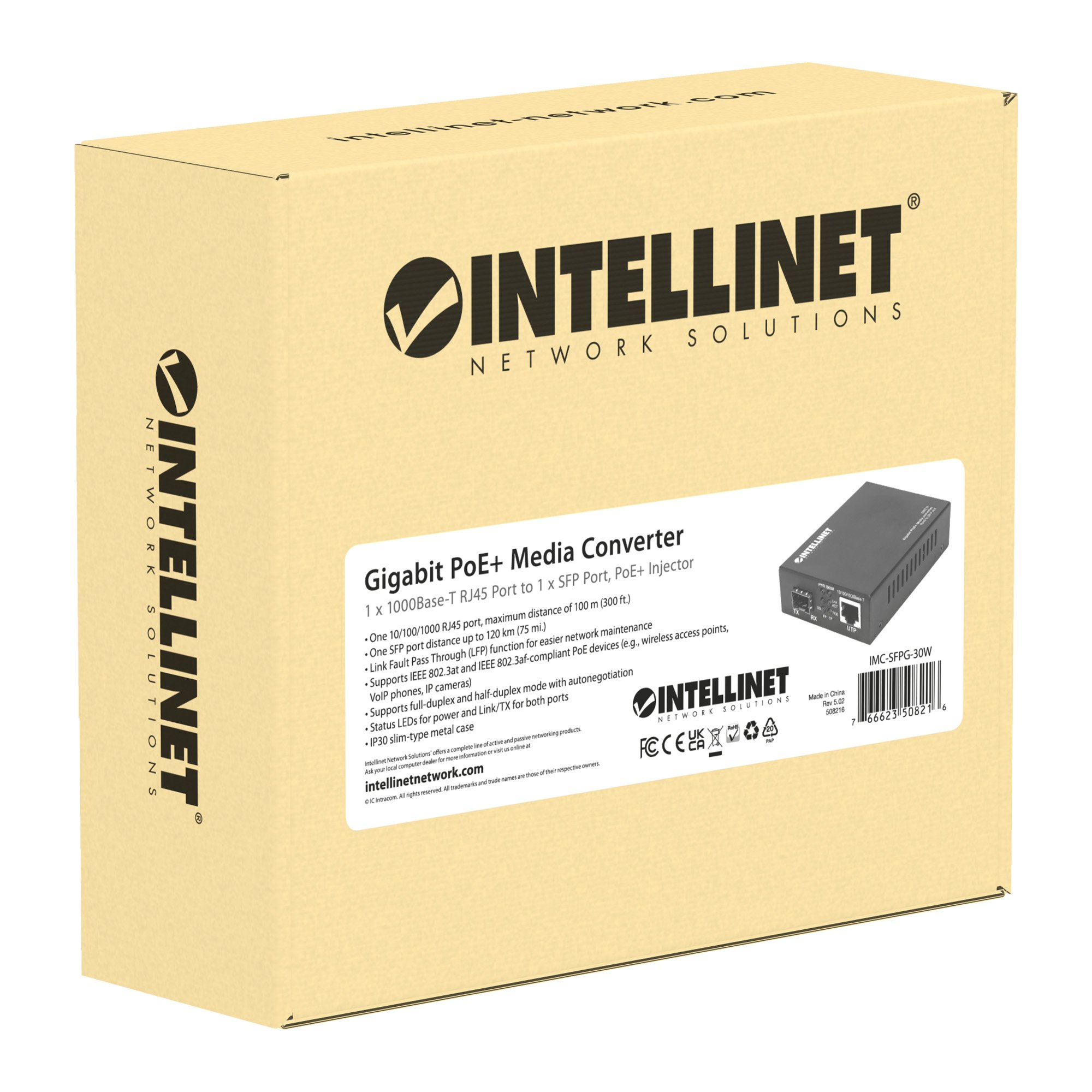 Media Converter Gigabit PoE+ INTELLINET - immagine 7
