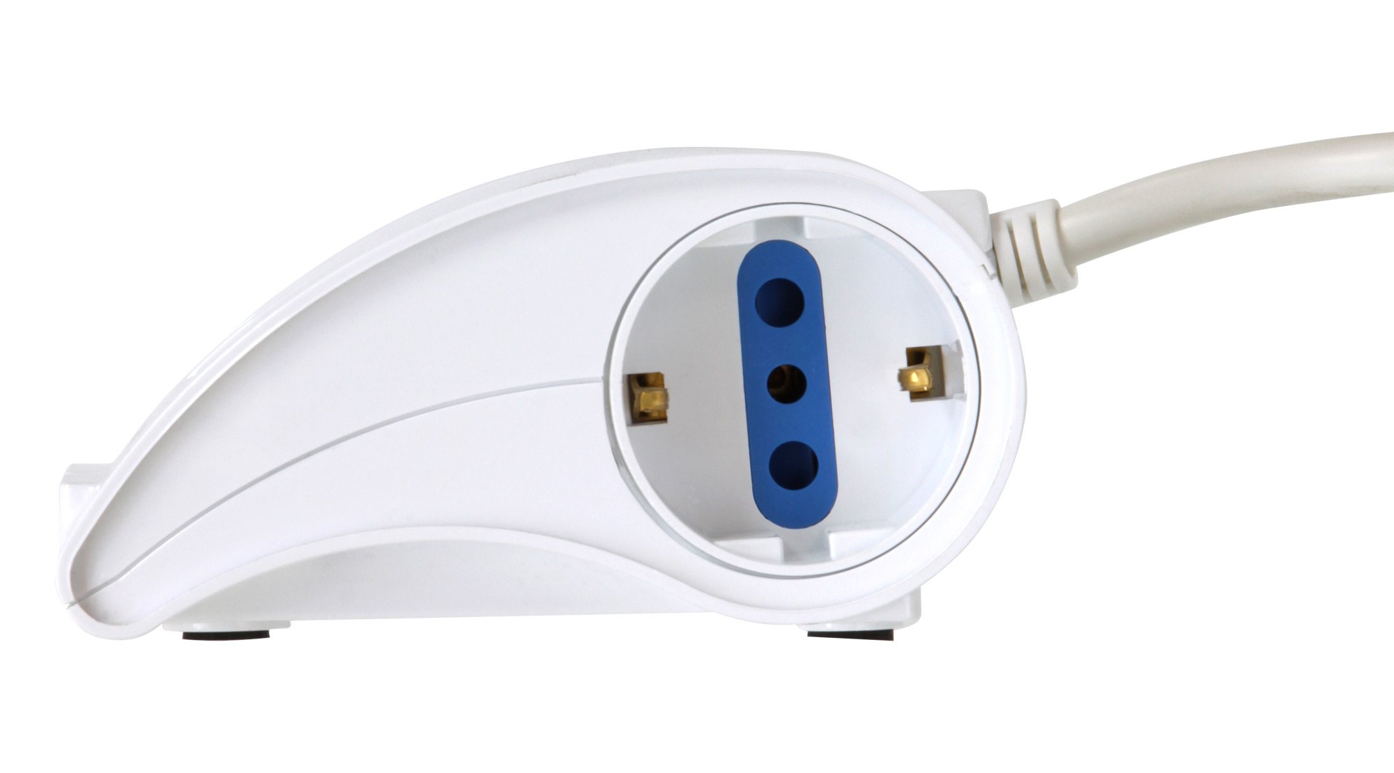 Multipresa da Tavolo 4 prese Italiane Bipasso 2 Schuko e 2 USB Bianca TECHLY - immagine 7