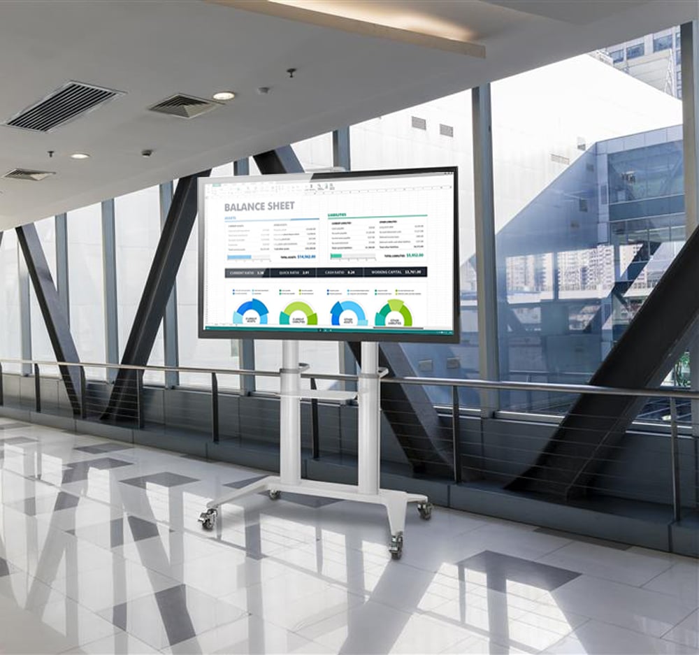Supporto da Pavimento per TV da 70'' a 120'' Bianco TECHLY - immagine 7