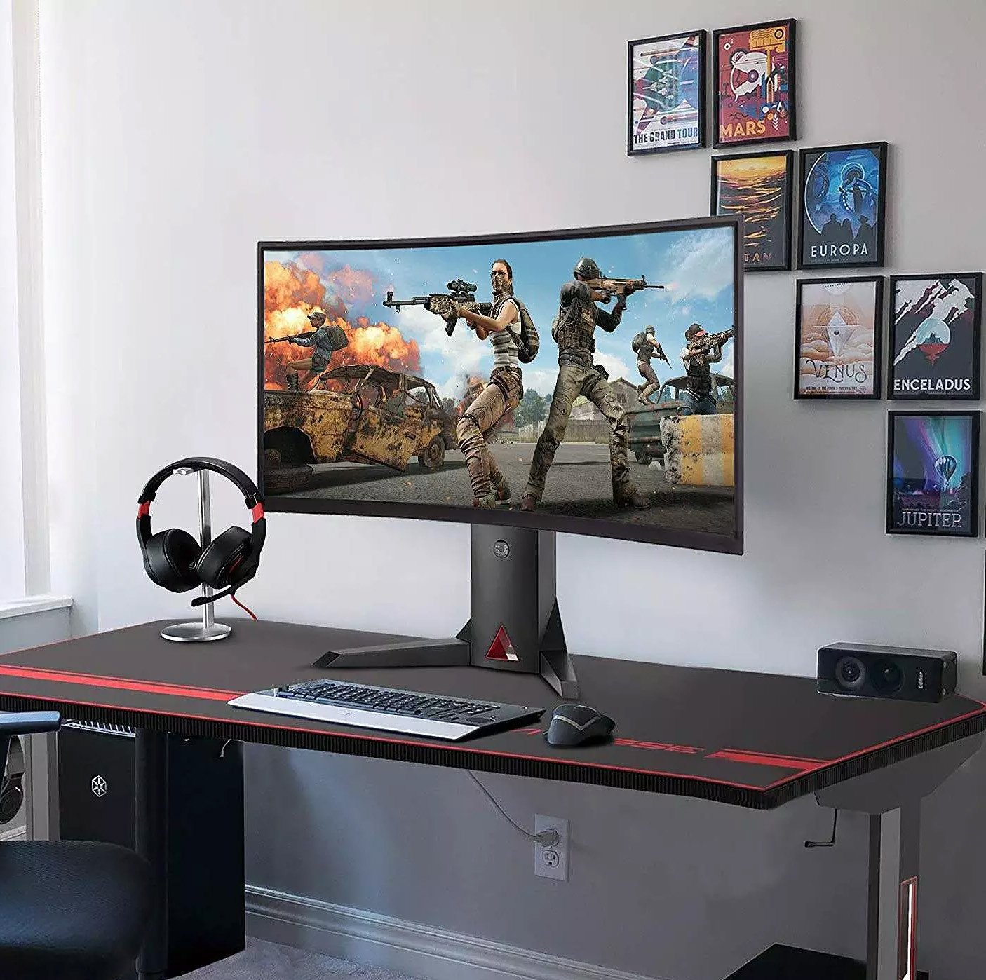Supporto da Scrivania per Monitor Gaming LCD 17-32'' Nero TECHLY NP - immagine 7