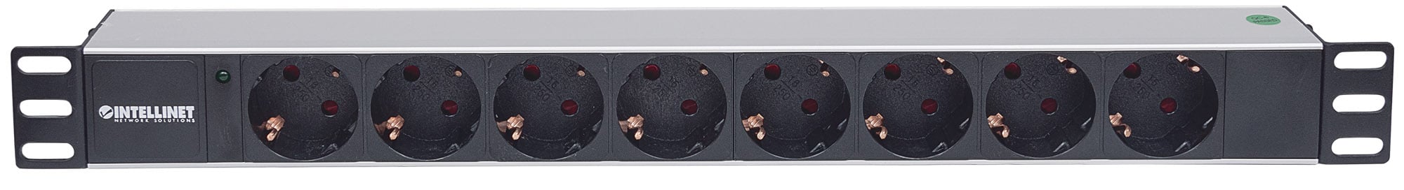 Multipresa per Rack 19'' 8 posti Spina Schuko Angolata 1U INTELLINET