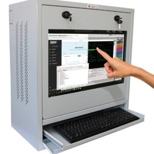 Armadio di sicurezza per PC, monitor touch LCD e tastiera Grigio senza vetro TECHLY PROFESSIONAL