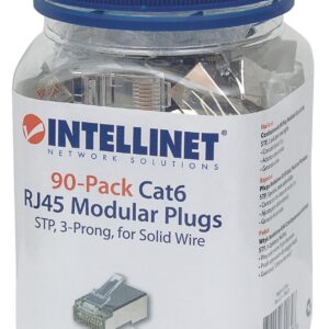 Confezione da 90 Plug Modulari Cat.6 RJ45 STP INTELLINET