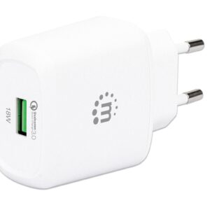 Caricatore USB da Muro QC3.0 18W Quick Charge™ Bianco MANHATTAN
