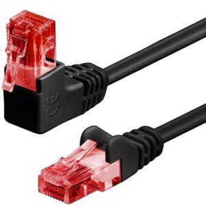 Cavo di rete Patch Connettore Angolato 90&deg; CCA Cat.6 UTP 0,5m Nero GOOBAY