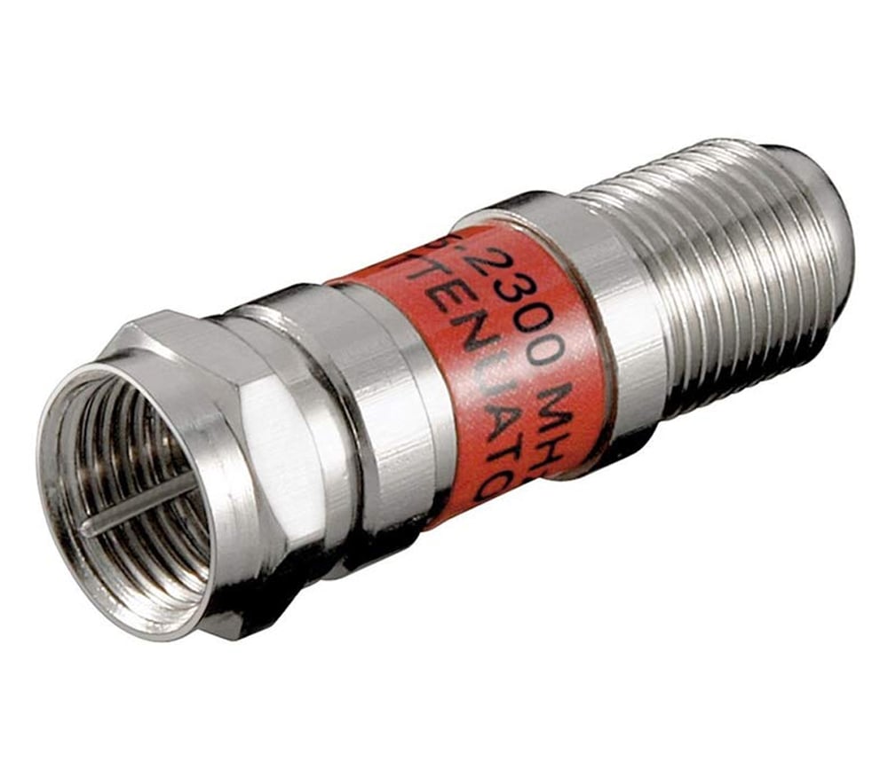 Attenuatore SAT 20dB F/F Maschio/Femmina GOOBAY