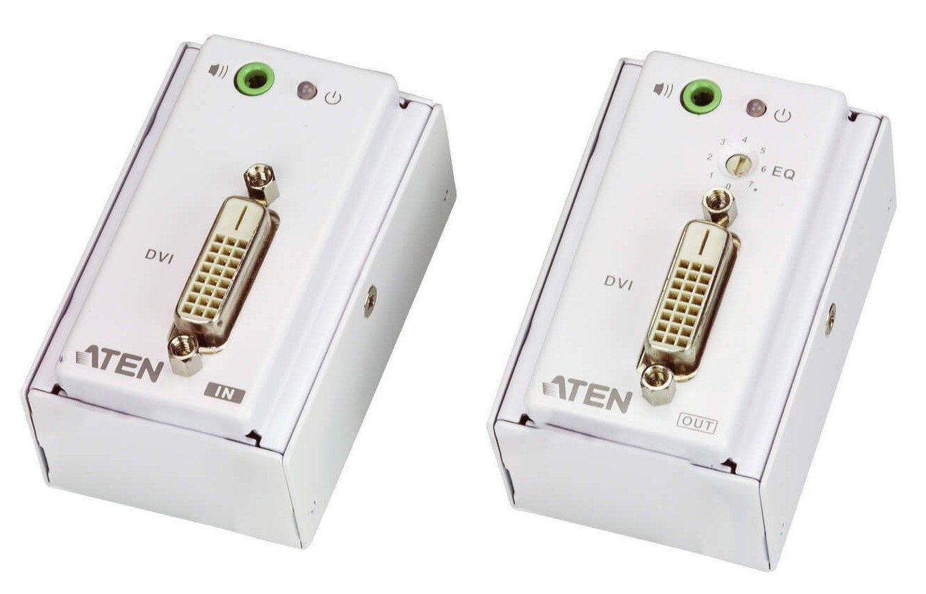 Estensore DVI/Audio Cat5 con piastra a parete 1920x1200 a 40m, VE607 ATEN