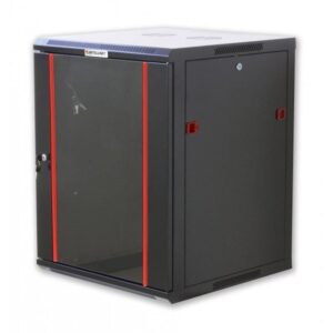 Armadio Rack 19'' a muro 15 unità sezione unica prof. 600mm Nero INTELLINET