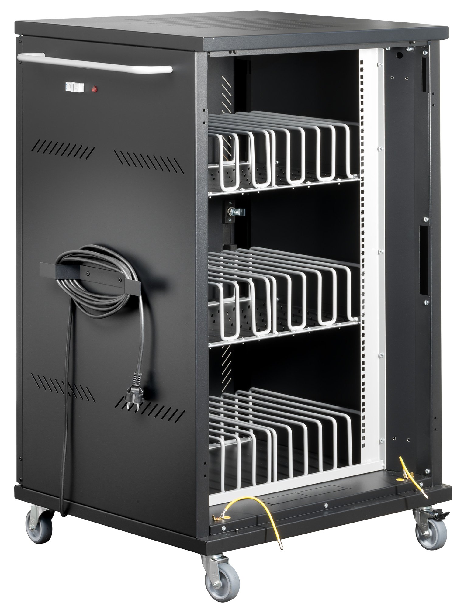 Carrello Stazione di Ricarica 36 Notebook Tablet o Smartphone Nero TECHLY PROFESSIONAL - immagine 7