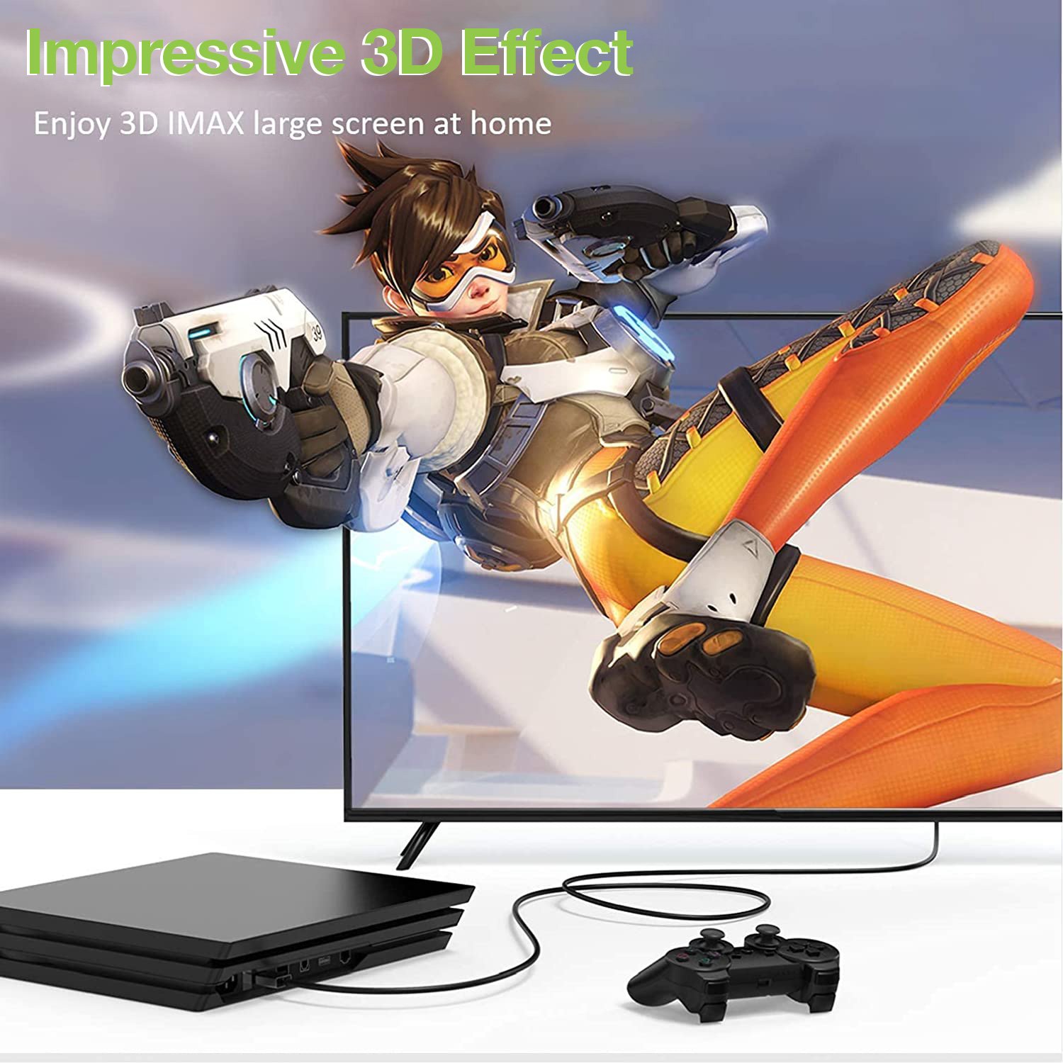 Cavo Prolunga HDMI High Speed con Ethernet 4K@60Hz M/F 0,2 m TECHLY - immagine 8