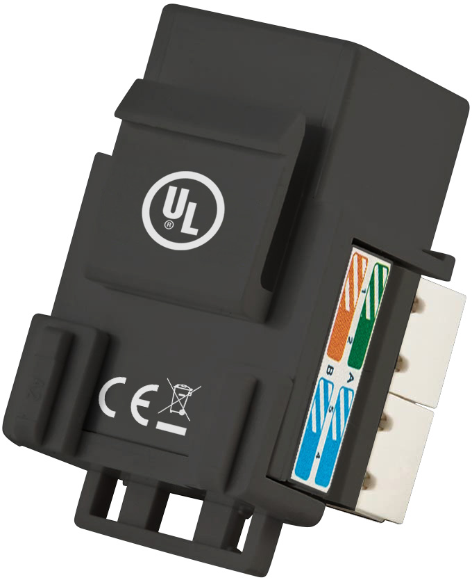 Frutto Keystone RJ45 Cat.5E UTP IDC 90° Nero TECHLY PROFESSIONAL - immagine 7