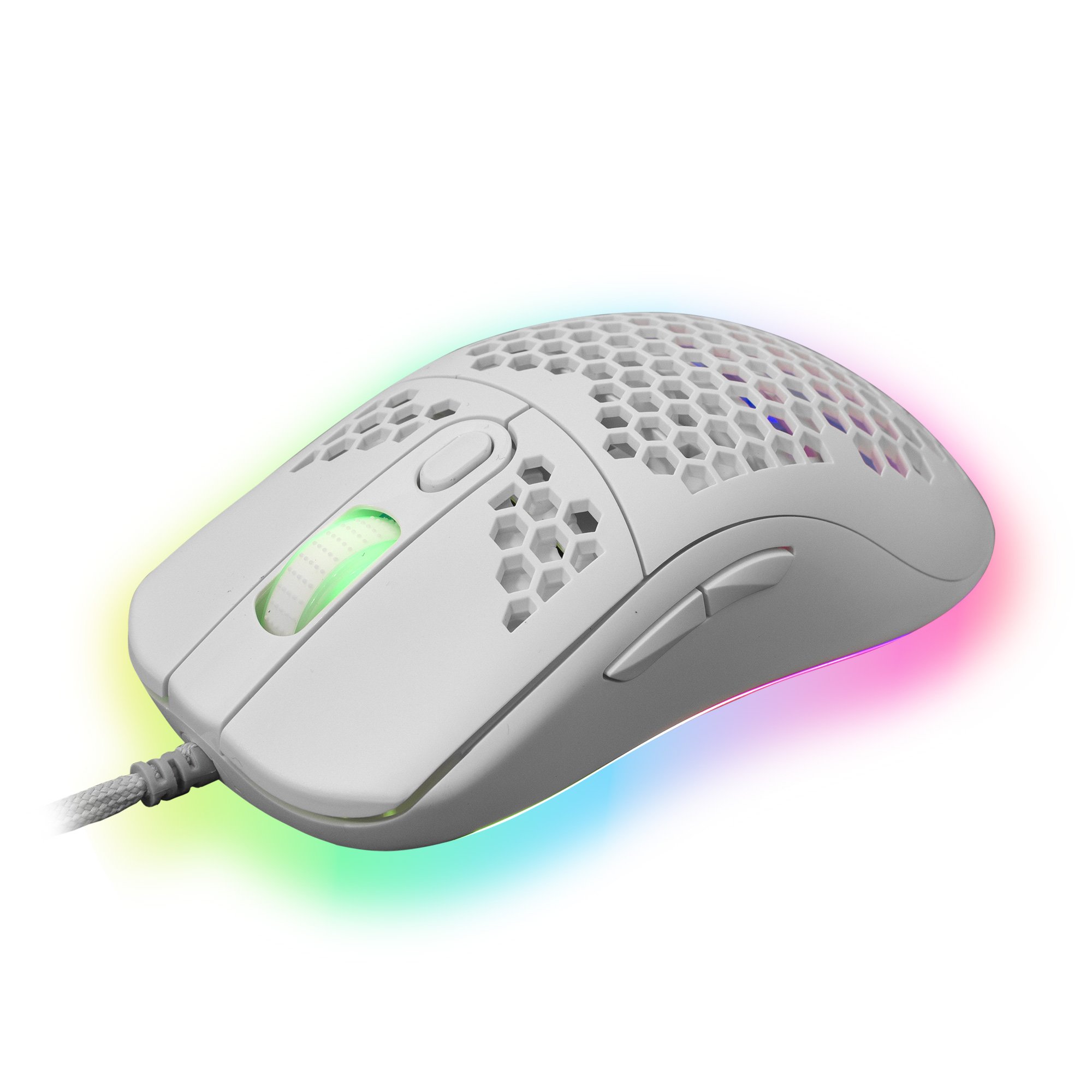 Gaming Mouse Galahad RGB 6400 6D dpi bianco WHITE SHARK - immagine 8