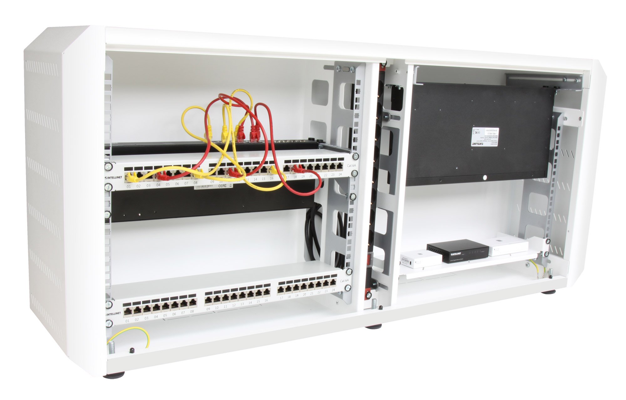 Armadio rack 19'' Ghost con porta grigliata Bianco TECHLY PROFESSIONAL - immagine 7
