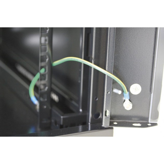 Armadio Rack 19'' a muro 6 unità sezione unica prof. 600mm Nero INTELLINET - immagine 8