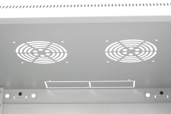 Armadio Rack 19'' a muro 12 unità sezione unica prof. 450mm Grigio INTELLINET - immagine 8
