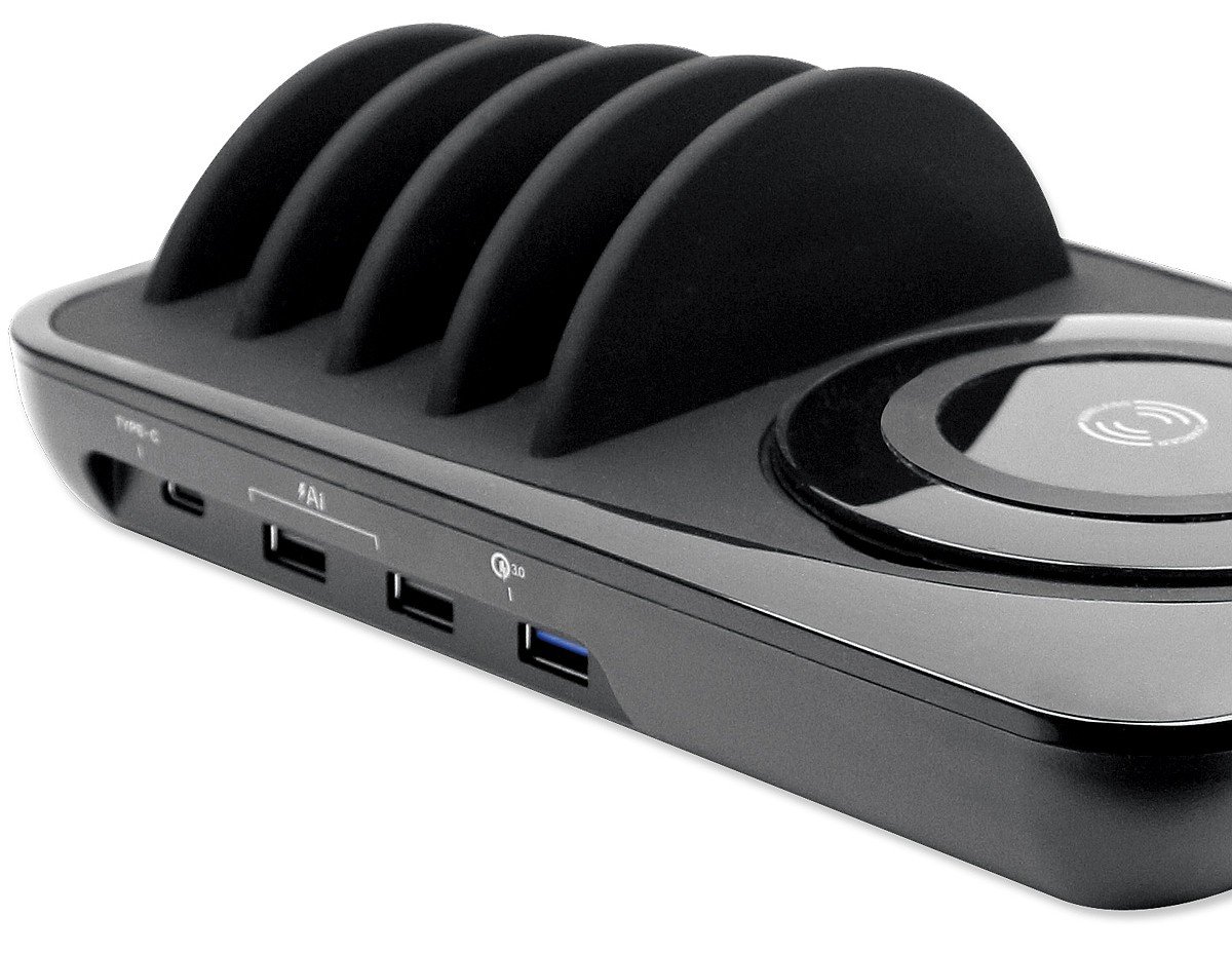 Docking Station USB 5 posti con Caricabatterie Wireless Removibile FONTASTIC - immagine 7