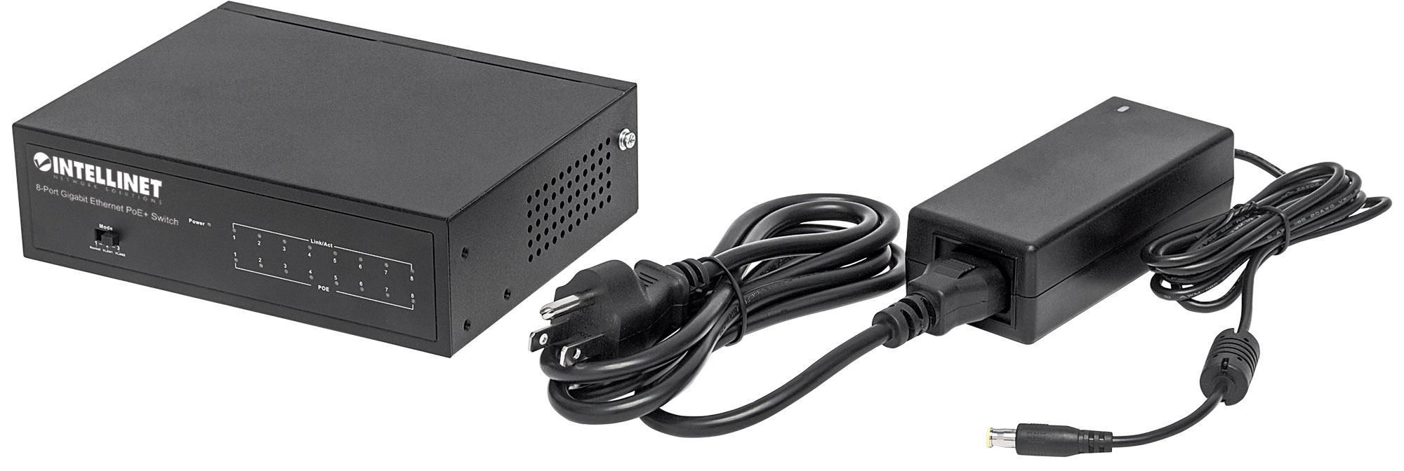 Switch Gigabit Ethernet 8 Porte PoE+ INTELLINET - immagine 8